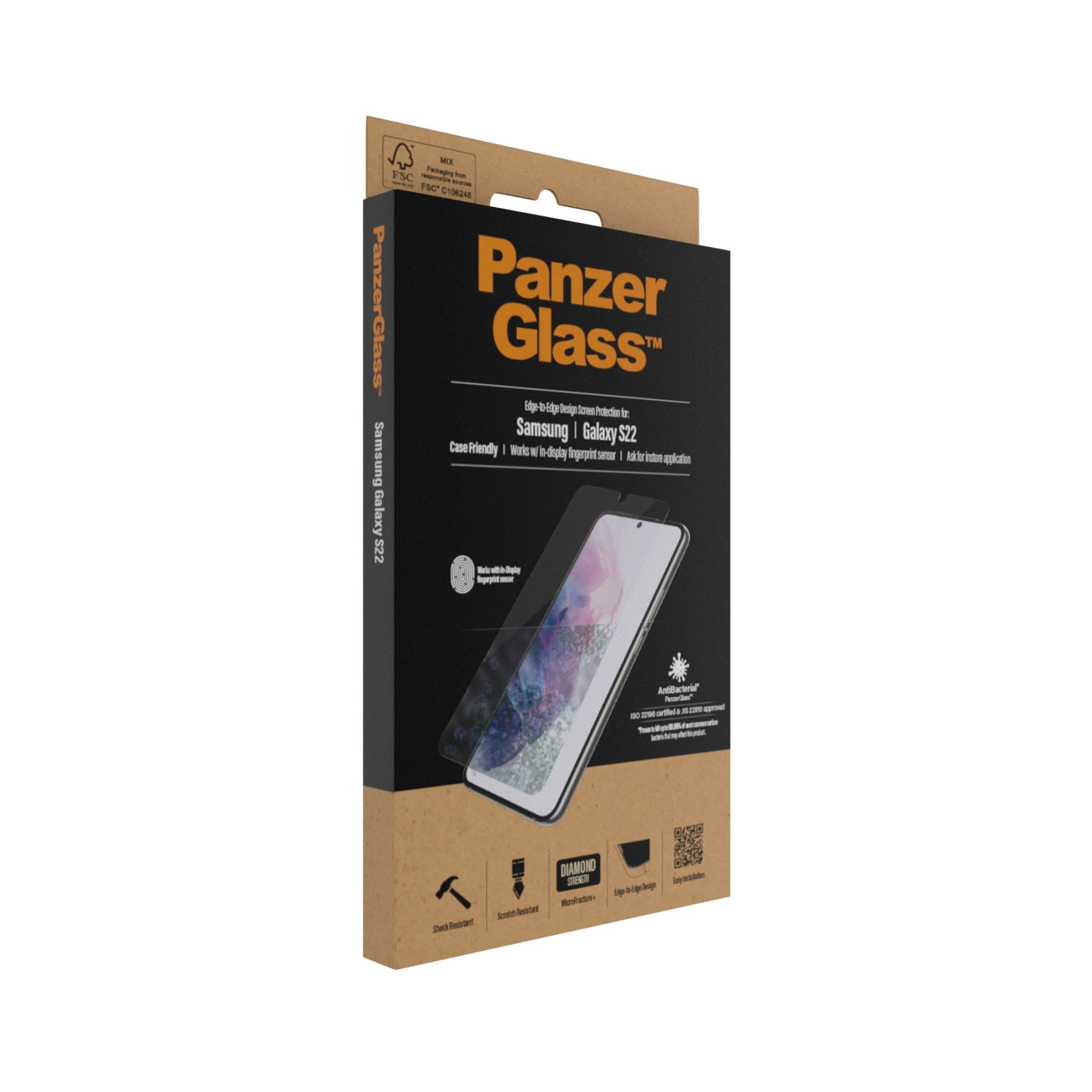 PanzerGlass® UltraForce1 Samsung Galaxy S22 5G | Skærmbeskyttelse